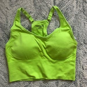 Tory Burch NWOT neon green Seamless Cami Long Bra